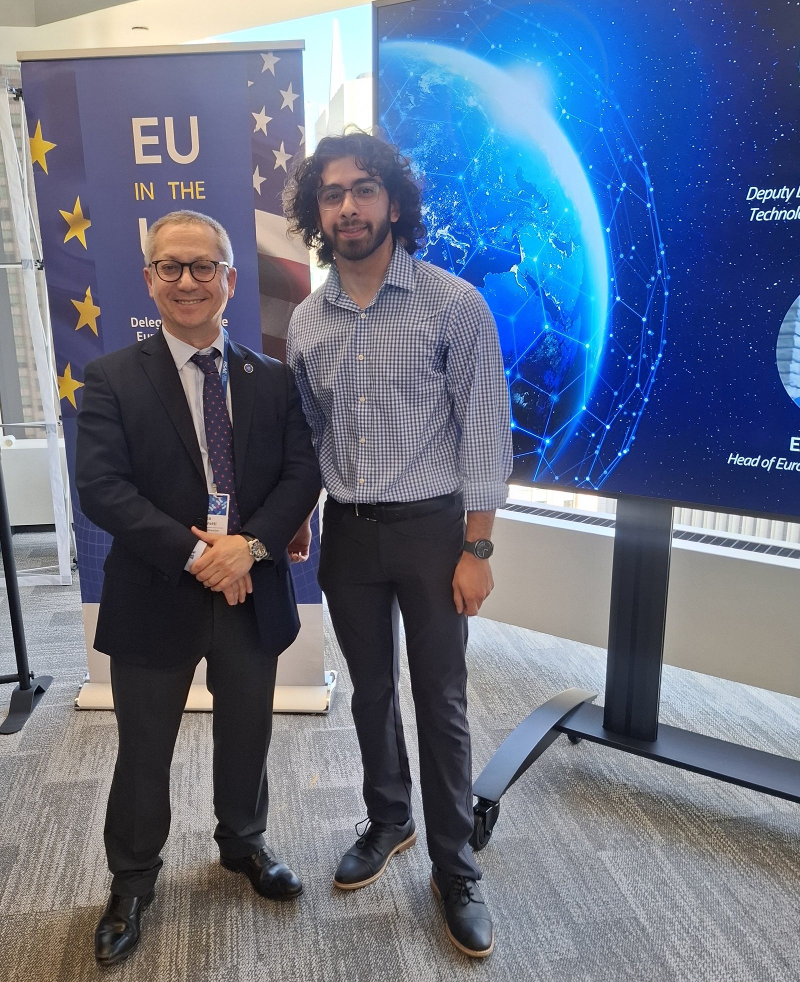 Hamed Emari at an EU in the US delegation event on technology and cybersecurity